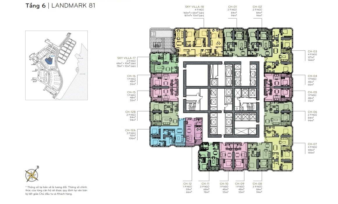 Layout Mặt Bằng Tầng 06 Landmark 81