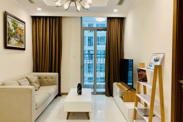 Cho thuê căn hộ 1 phòng ngủ Landmark 4 tầng trung, view Landmark 81