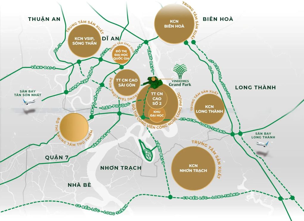 Vị trí Vinhomes Grand Park kết nối toàn diện